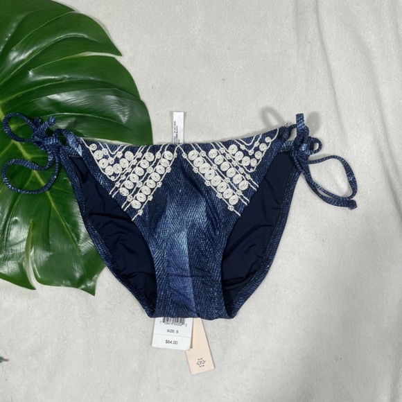 NWT‎ Nanette Lepore Deja Blue Vamp Bikini Bottom S - Picture 5 of 12